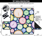 Colorful clock background Sofa Cover Protector