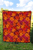 Autumn Maple Leaf Pattern Premium Quilt
