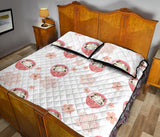 Daruma japanese wooden doll cherry blossom flower pattern Quilt Bed Set