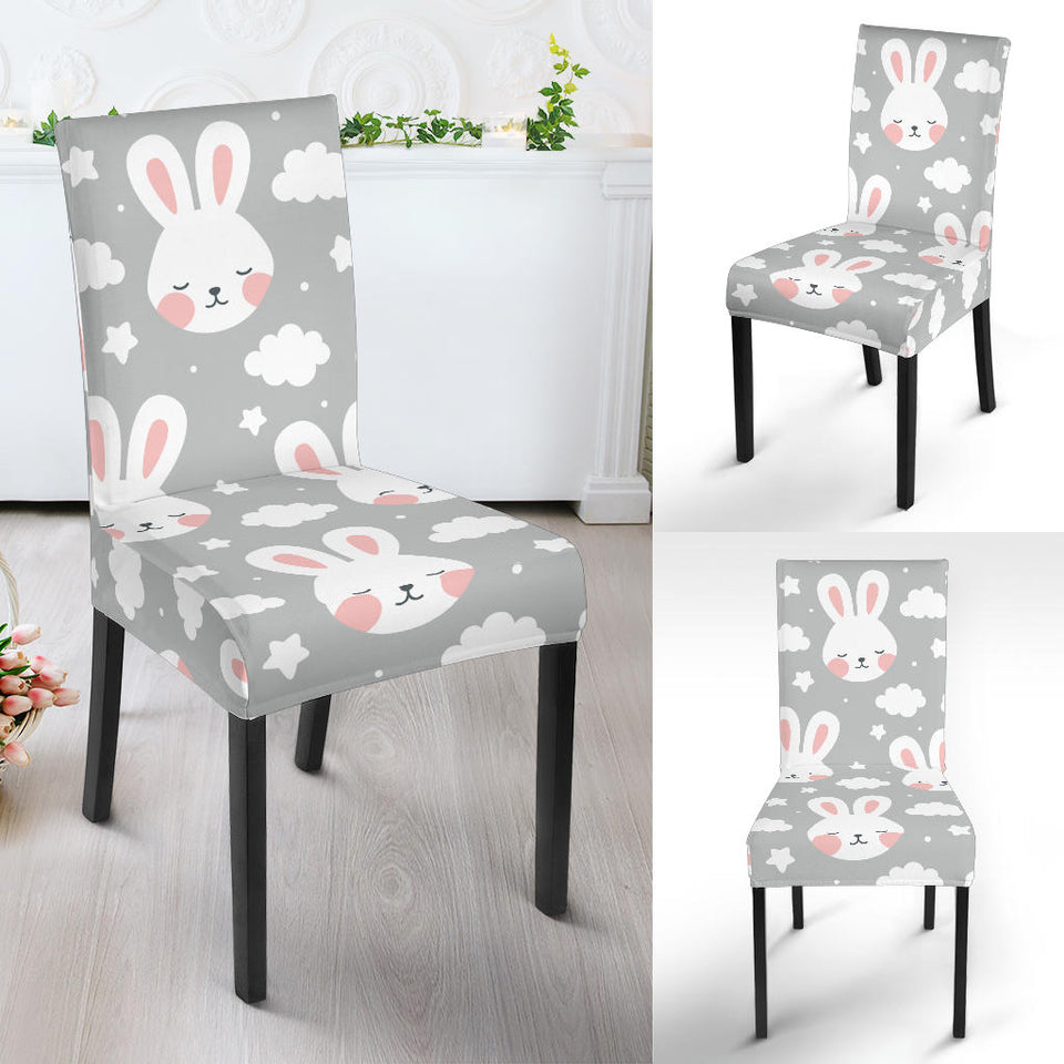 Rabbit Cloud Pattern Dining Chair Slipcover