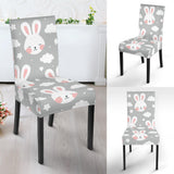 Rabbit Cloud Pattern Dining Chair Slipcover