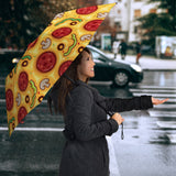 Pizza Texture Pattern Umbrella