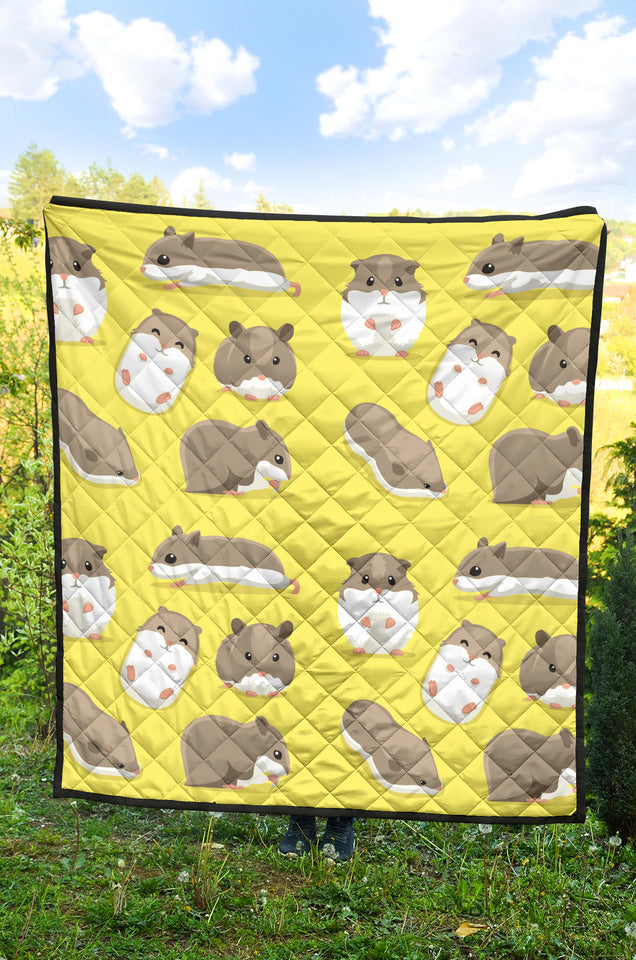 Cute Hamster Pattern Premium Quilt