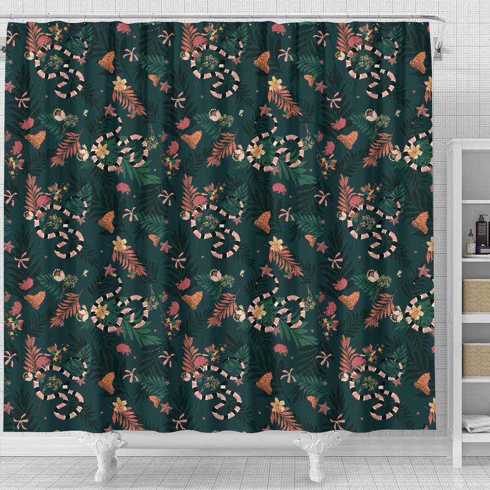 Snake Forest Pattern Shower Curtain Fulfilled In US