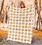 Hamburger Pattern Print Design 04 Premium Blanket