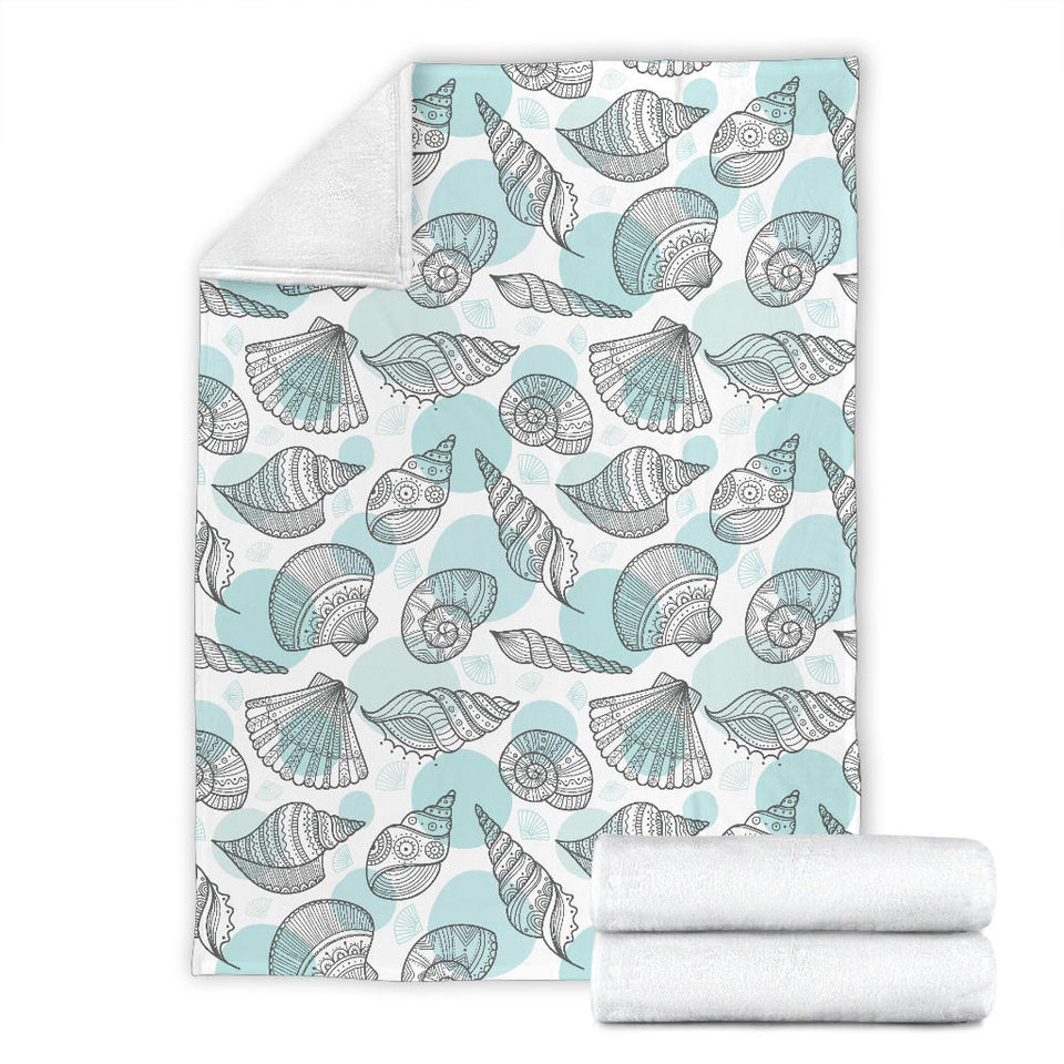 Shell Polynesian Tribal  Premium Blanket