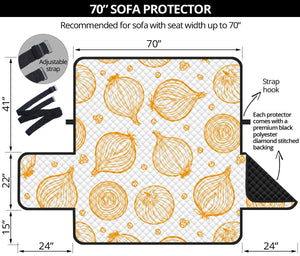 hand drawn onion pattern Sofa Cover Protector