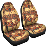 Camel Polynesian Tribal Design Pattern Universal Fit Car Seat Covers