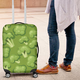 Broccoli Pattern Green Background Luggage Covers