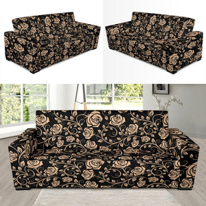 Rose Pattern Print Design 04  Sofa Slipcover