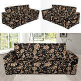 Rose Pattern Print Design 04  Sofa Slipcover