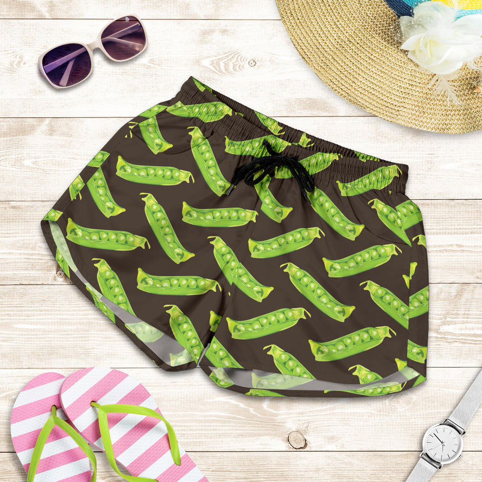 Green Peas Pattern Print Design 05 Women Shorts