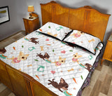 Cute Chihuahua puppie pattern Quilt Bed Set