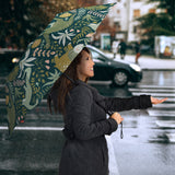 Dinosaurs Tropical Leaves Flower Pattern Umbrella