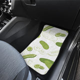 Cucumber Sketch Pattern Front And Back Car Mats