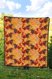 Red Rooster Chicken Cock Pattern Premium Quilt