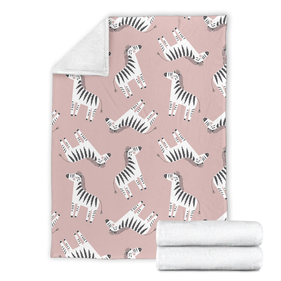 Cute Zebra Pattern Premium Blanket