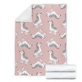 Cute Zebra Pattern Premium Blanket