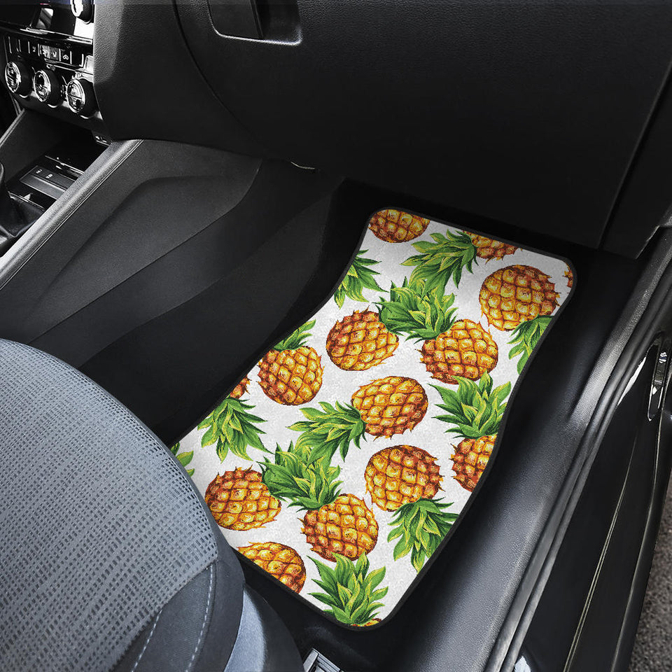 Pineapples Design Pattern Front And Back Car Mats