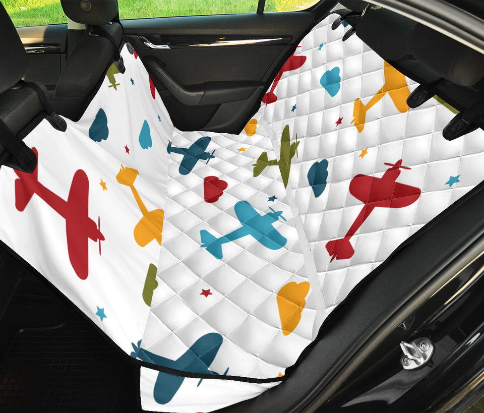 Airplane Star Cloud Colorful Dog Car Seat Covers
