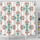 Square Floral Indian Flower Pattern Shower Curtain Fulfilled In US