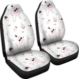 Poodle Dog Rose Cake Pattern  Universal Fit Car Seat Covers