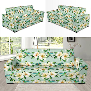 Hummingbird Pattern Print Design 01 Sofa Slipcover