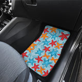 Blue Red Orange Starfish Pattern Front Car Mats