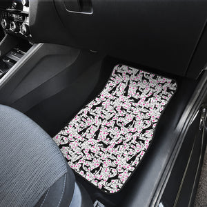 Greyhound Pattern Print Design 02 Front Car Mats
