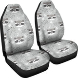 Cute Raccoons Leaves Dot  Universal Fit Car Seat Covers