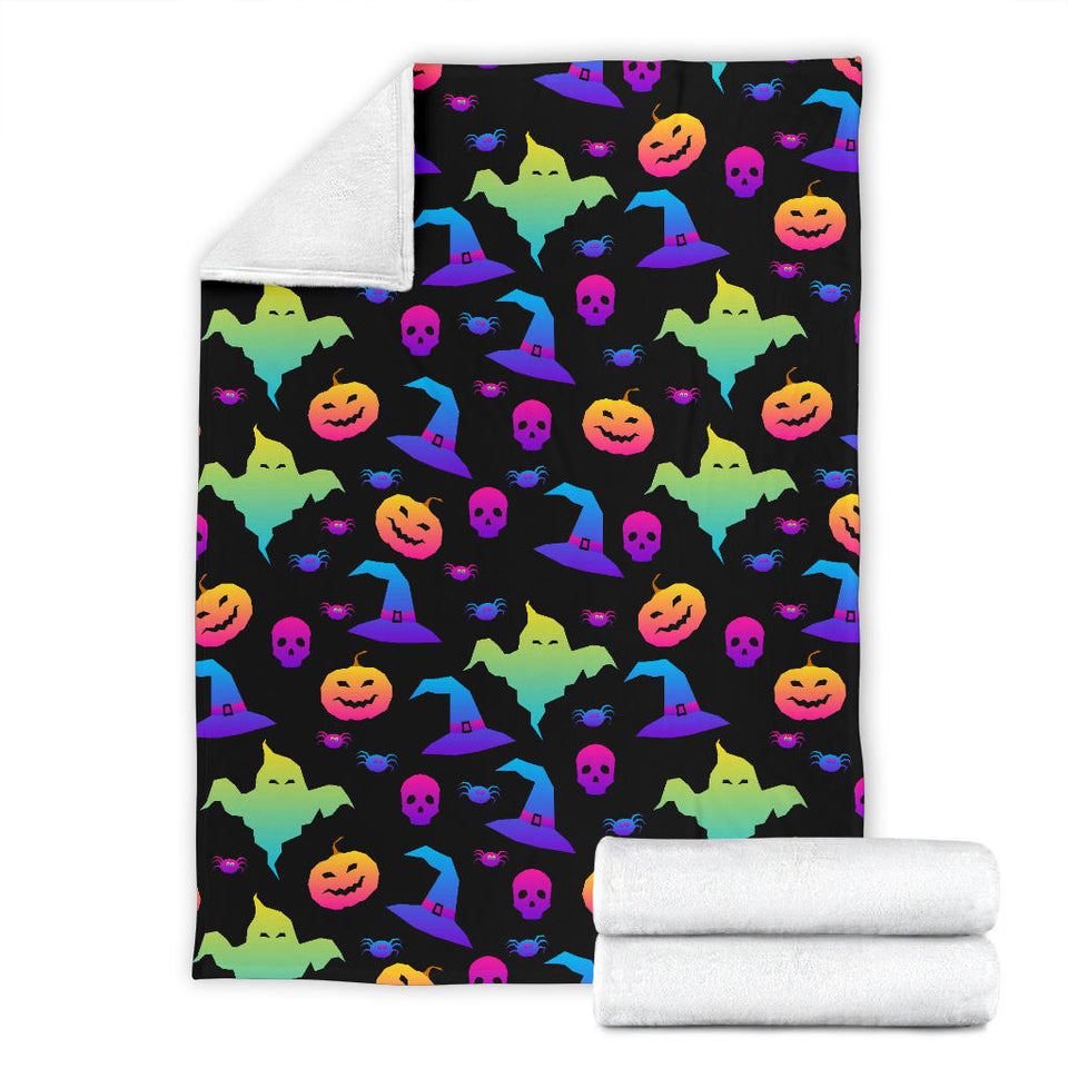 Colorful Halloween Background Premium Blanket