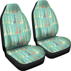 Giraffe Pattern Print Design 01 Universal Fit Car Seat Covers