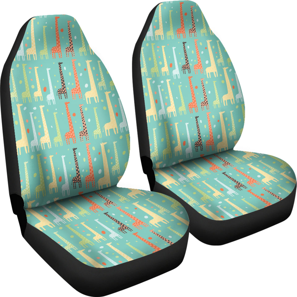 Giraffe Pattern Print Design 01 Universal Fit Car Seat Covers