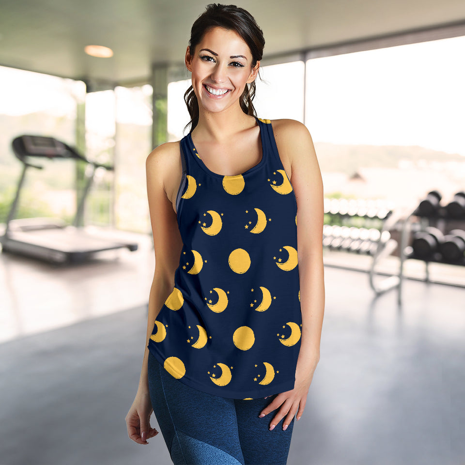 Moon star pattern Women Racerback Tank Top