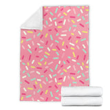 Pink Donut Glaze Candy Pattern Premium Blanket