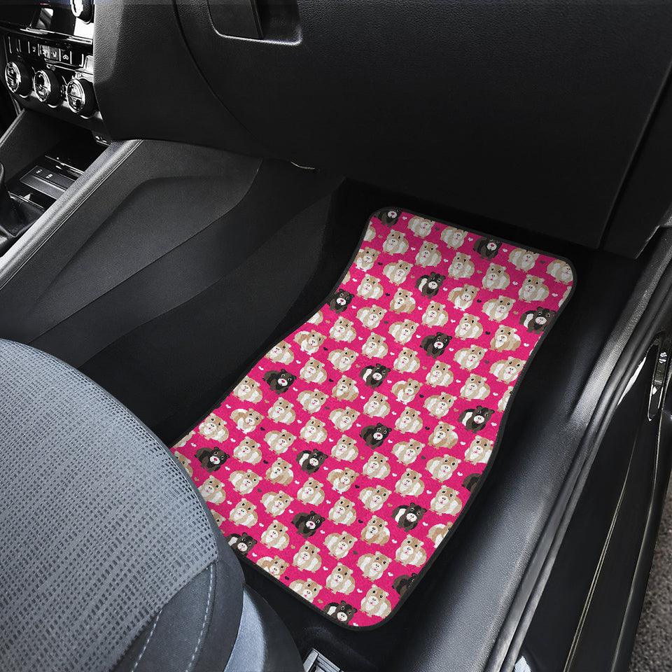 Guinea Pig Pattern Print Design 01 Front Car Mats