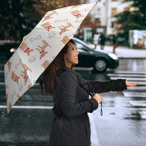 Chihuahua Bone Paw Pattern Umbrella