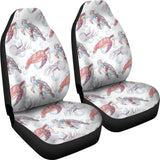 Watercolor Sea Turtle Jellyfish Pattern  Universal Fit Car Seat Covers