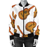 Paint Guitar Pattern Women'S Bomber Jacket
