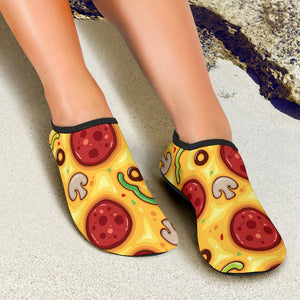 Pizza Texture Pattern Aqua Shoes