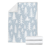 Christmas Tree Winter Forest Pattern Premium Blanket