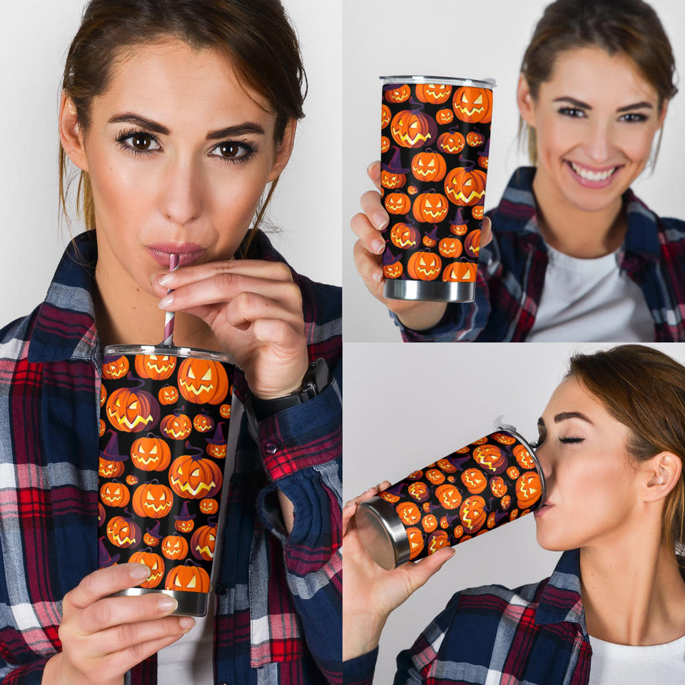 Halloween Pumpkin Pattern Tumbler