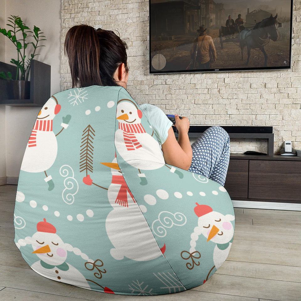 Cute Snowman Pattern Bean Bag Cover