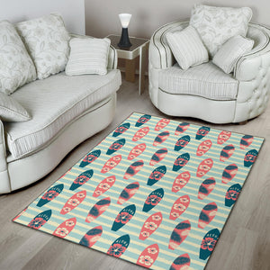 Surfboard Pattern Print Design 02 Area Rug