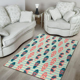Surfboard Pattern Print Design 02 Area Rug