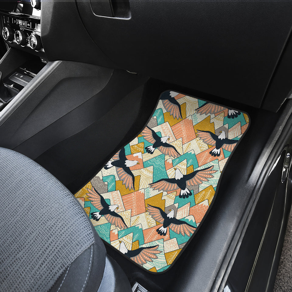 Eagle Pattern Print Design 02 Front Car Mats