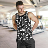 Crow illustration pattern Men Tank Top
