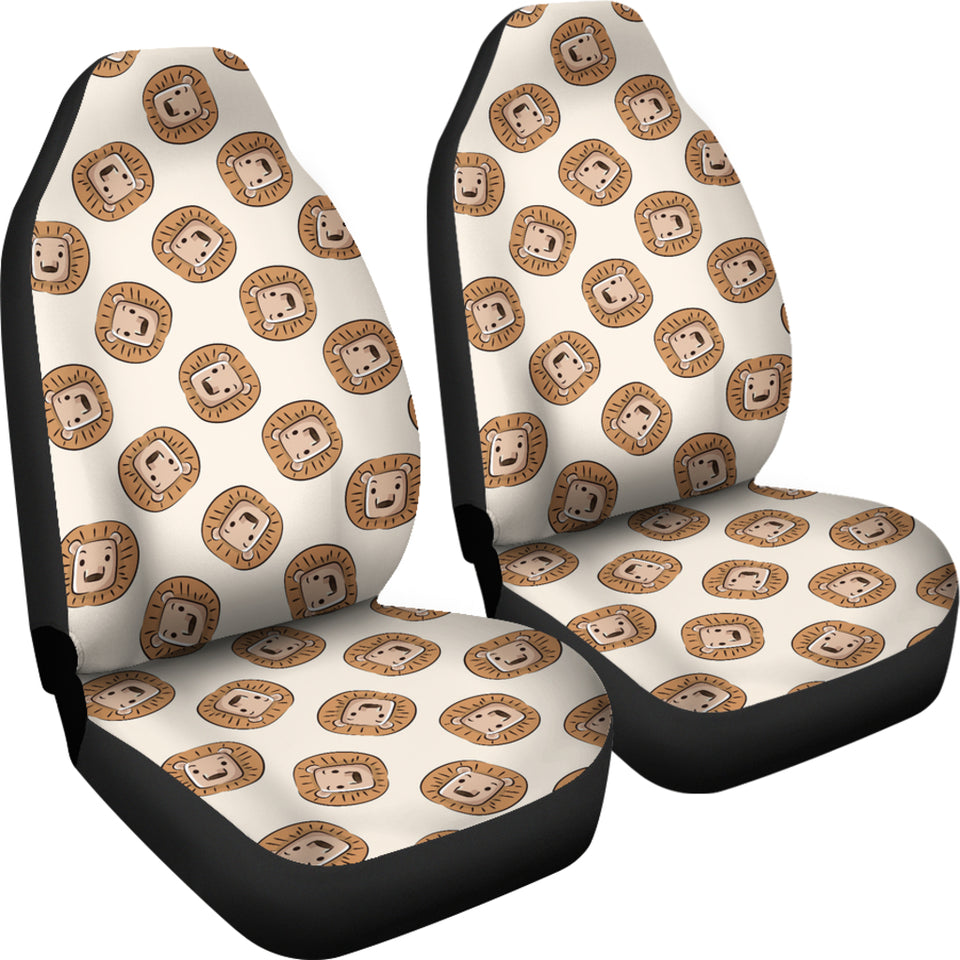 Lion Pattern Print Design 01 Universal Fit Car Seat Covers