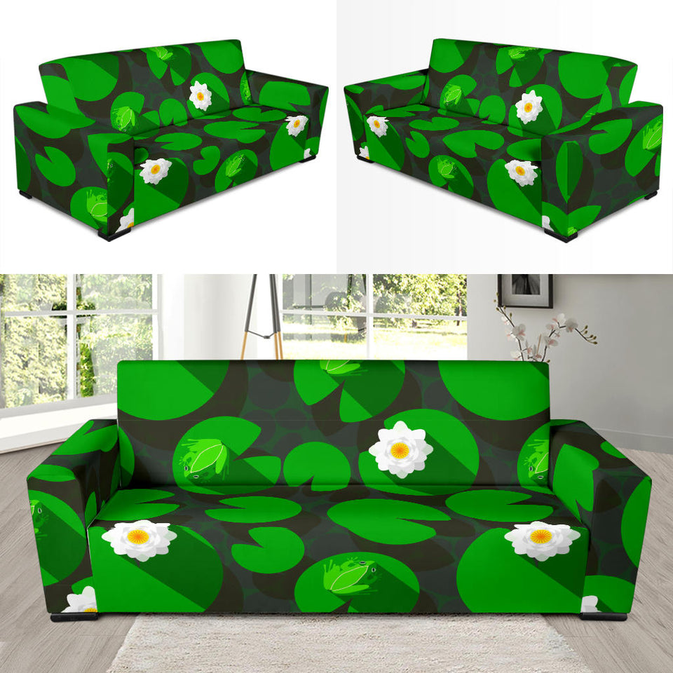 Frog Waterlily Pattern Sofa Slipcover
