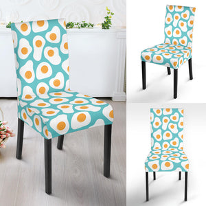 Fried Eggs Pattern Print Design 04 Dining Chair Slipcover